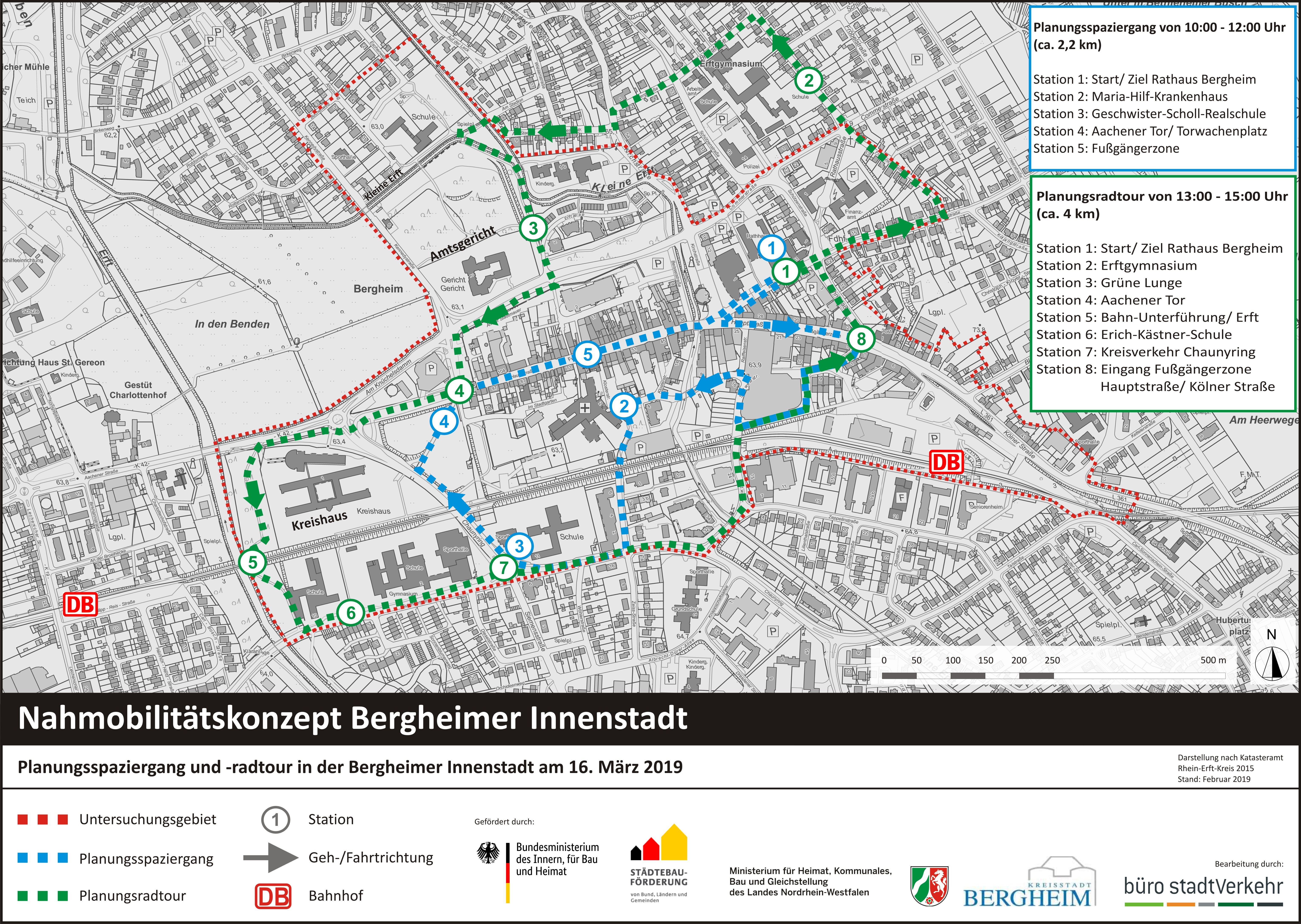 Einladung zum Spaziergang und zur Fahrradtour durch die Bergheimer Innenstadt