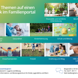 Postkarte "WIR SIND BERGHEIM - Das Familienportal"