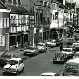 Historisches Foto der Hauptstraße in Bergheim