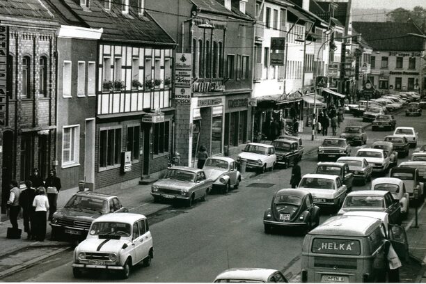 Historisches Foto der Hauptstraße in Bergheim